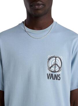 Camiseta Vans Sunbaked Azul Para Hombre - Camiseta Vans Sunbaked Azul Para Homem