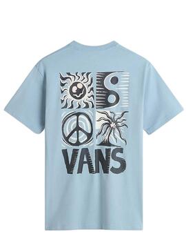 Camiseta Vans Sunbaked Azul Para Hombre - Camiseta Vans Sunbaked Azul Para Homem