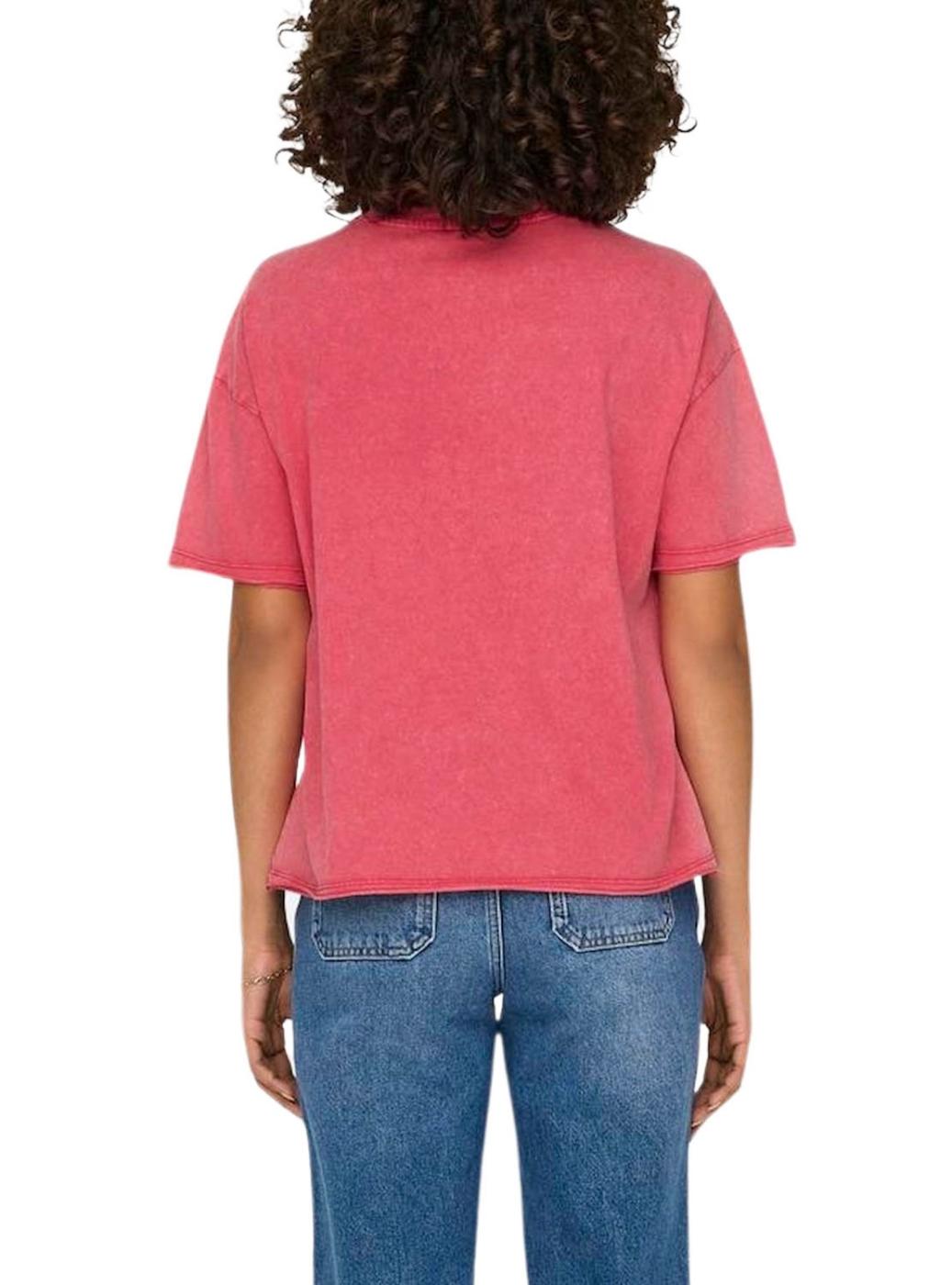 Camisa Only Kinna Fruit Fucsia para Mulher