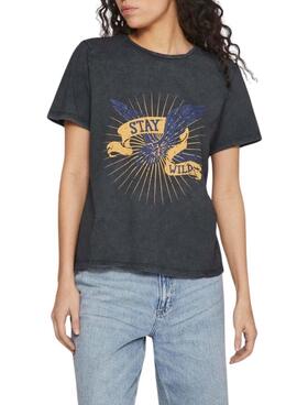 Camiseta Vila Rock Stay Wild Preto Para Mulher