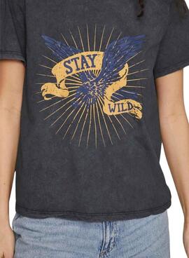 Camiseta Vila Rock Stay Wild Preto Para Mulher