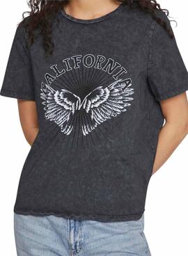 Camiseta Vila Rock California Preta Para Mulher