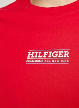 Camiseta Tommy Hilfiger Columbus Vermelha Para Homem