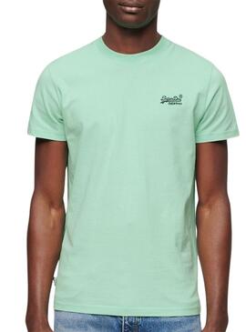 Camisa Superdry Logo Orgânico Verde para Homem