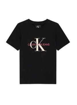 T-Shirt Calvin Klein Monogram preto para Menin