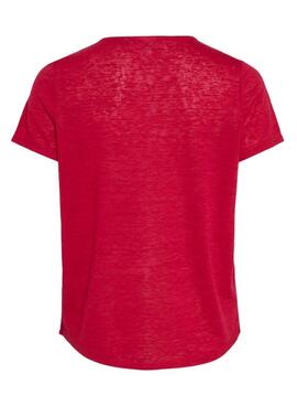 Camiseta Vila Viamer V-Neck Rosa Para Mulher