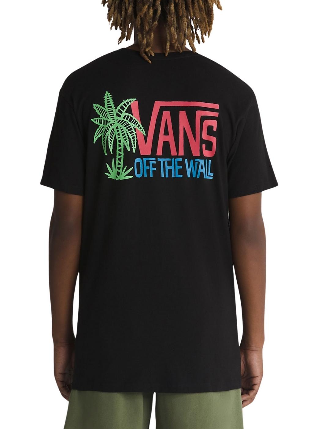 Camiseta Vans Palm Lines Preta para Homem.