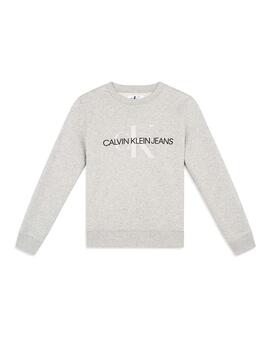 Sweat Calvin Klein Jeans Jumpsuitgram Cinza Menina