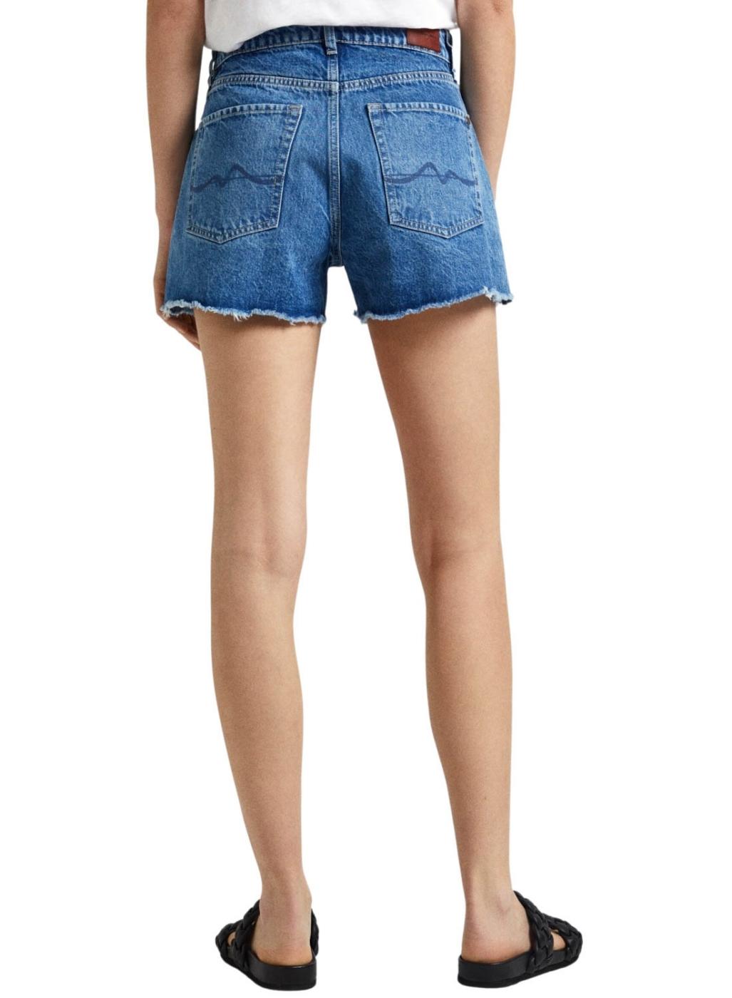 Shorts Pejson Jeans Denim A Line para Mulher