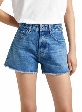 Shorts Pejson Jeans Denim A Line para Mulher