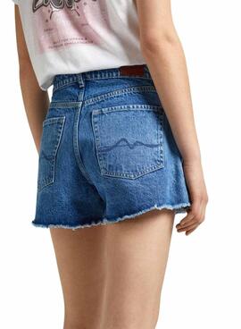 Shorts Pejson Jeans Denim A Line para Mulher