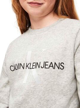 Sweat Calvin Klein Jeans Jumpsuitgram Cinza Menina