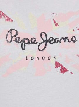 Camiseta Pepe Jeans Kallan Branca para Mulher.