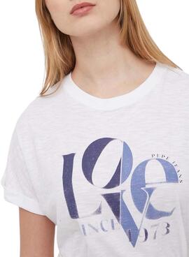 Camiseta Pepe Jeans Lax Branca para Mulher