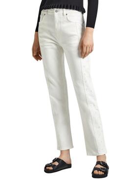 Jeans Pepe Jeans Straight Jeans Branco para Mulher