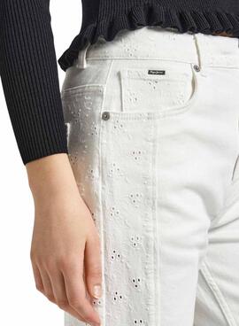 Jeans Pepe Jeans Straight Jeans Branco para Mulher