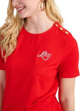 Camisa Naf Naf Love Vermelha para Mulher