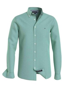 Camisa Tommy Hilfiger Flex Textured Verde para Homem