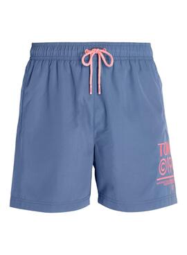 Shorts de banho Tommy Jeans Slim Drawstring Azul Para Homens