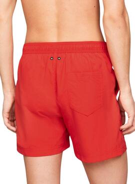 Calção de banho Tommy Jeans Drawstring Side Tape Vermelho para Homem