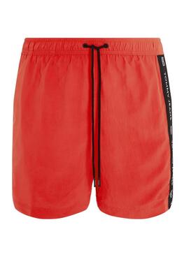 Calção de banho Tommy Jeans Drawstring Side Tape Vermelho para Homem