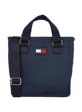 Bolsa Tommy Jeans Uncovered Mini Tote Marinho para Mulher.