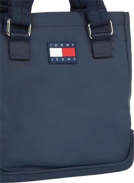 Bolsa Tommy Jeans Uncovered Mini Tote Marinho para Mulher.