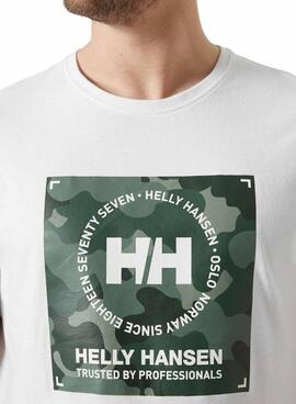 Camiseta Helly Hansen Core Branca para Homem.