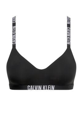 Sutiã bralette Calvin Klein forrado preto para mulher.