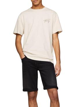 Bermuda Tommy Jeans Ronnie Preto Para Homem