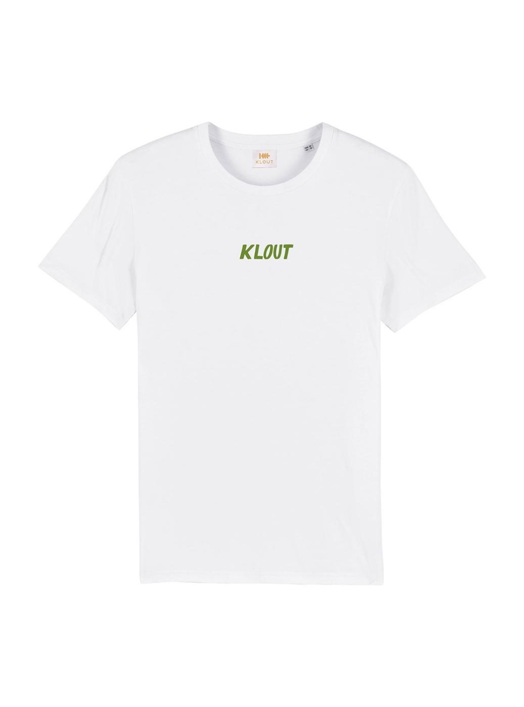 Camiseta Klout Vergonha do Galego Branco para Homem e Mulher