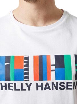 Camiseta Helly Hansen Shoreline Branca para Homem