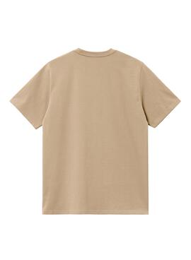 Camiseta Carhartt Chase Bege para Homem.