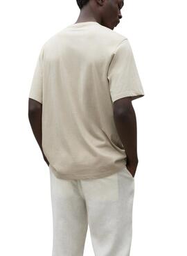 Camiseta Ecoalf Palmialf Beige Para Hombre