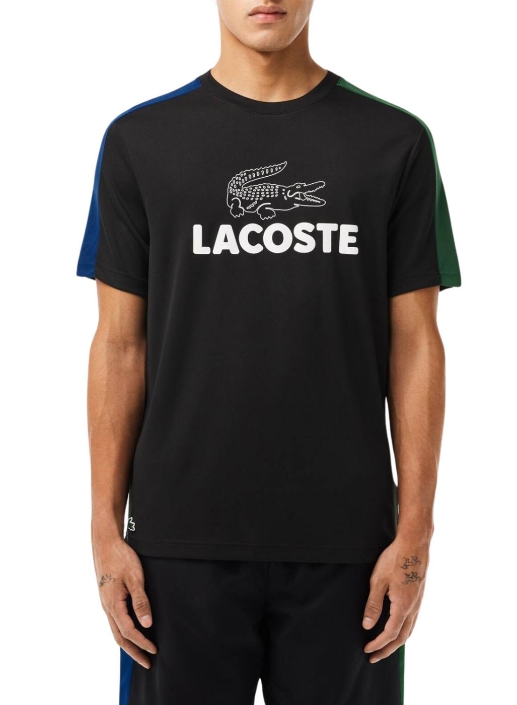 Camiseta Lacoste Tennis Colorblock Azul Marinho para Homem