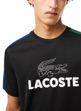 Camiseta Lacoste Tennis Colorblock Azul Marinho para Homem