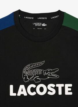 Camiseta Lacoste Tennis Colorblock Azul Marinho para Homem