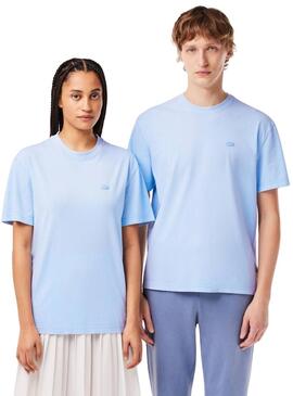 Camisa Lacoste Dyed Azul Para Mulher e Homem