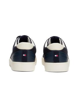 Sapatilhas Tommy Hilfiger TH Vulc Low Summer Azul Marinho Homem