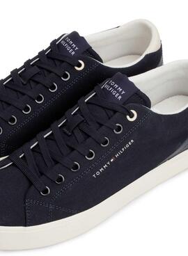 Sapatilhas Tommy Hilfiger TH Vulc Low Summer Azul Marinho Homem