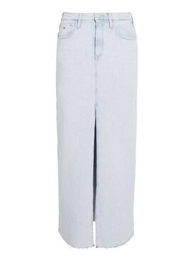 Saia Tommy Jeans Claire High Maxi Denim para Mulher.