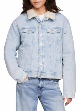 Jaqueta Tommy Jeans Mom Clasics em Denim para Mulher.