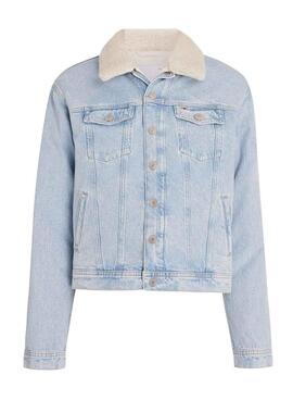 Jaqueta Tommy Jeans Mom Clasics em Denim para Mulher.