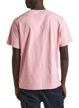 Camiseta Pepe Jeans Cooper Rosa Para Homem