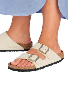 Sandálias Birkenstock Arizona Bege para Mulher.