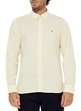 Camisa Tommy Jeans 1985 Flex Oxford Amarela para Homem