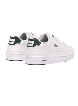 Tênis Lacoste T-Clip branco para crianças.