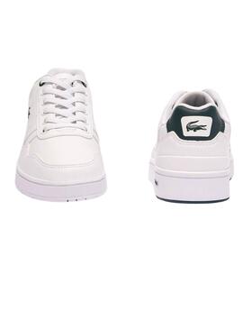 Tênis Lacoste T-Clip branco para crianças.