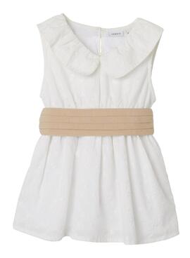 Vestido Name It Feline Spencer Branco Para Menina