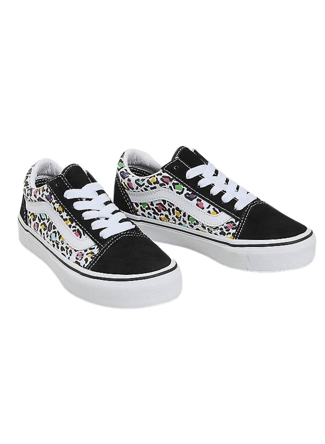 Sapatilhas Vans Old Skool Animal Preto Criança Menina